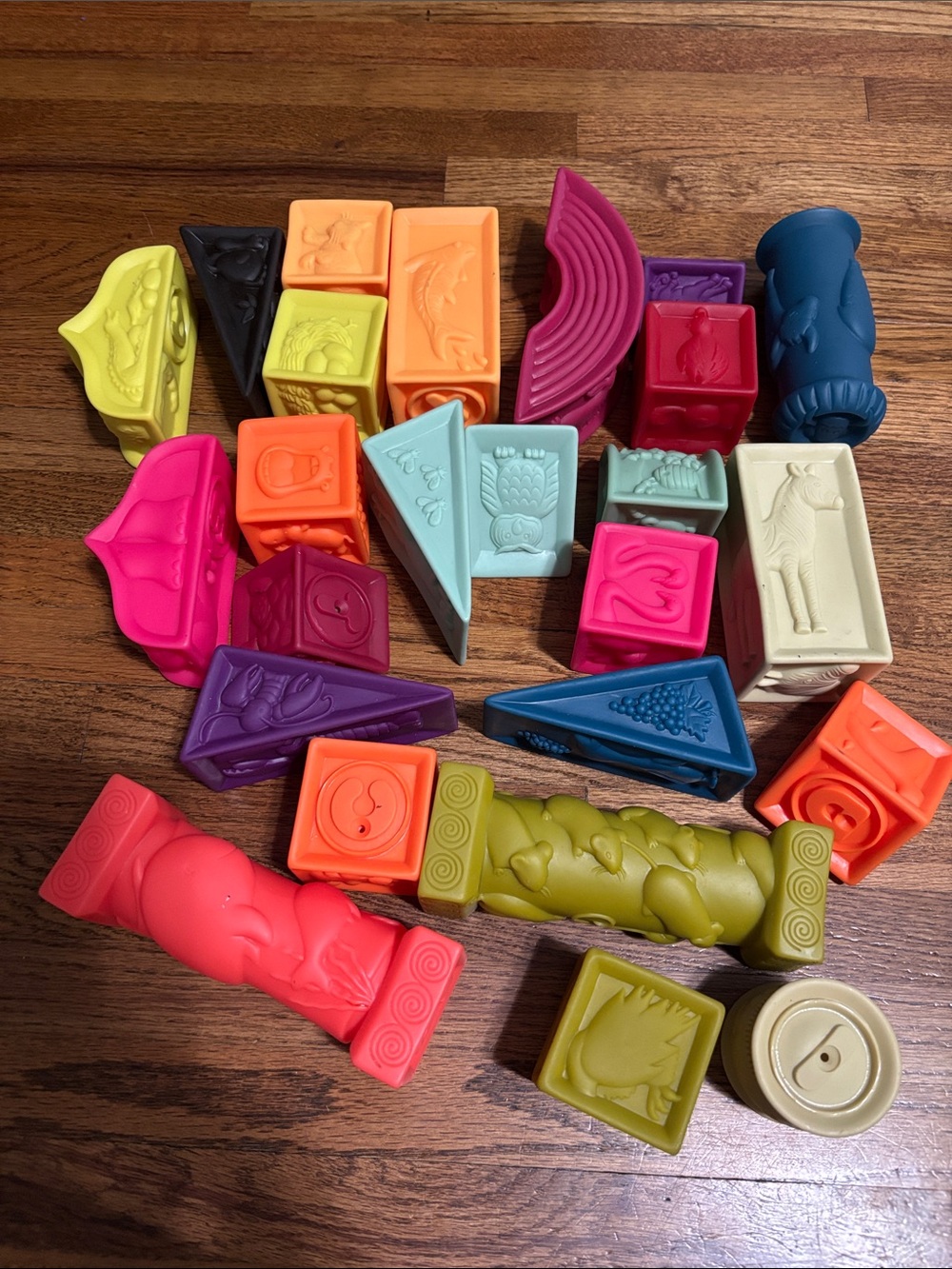Lot of soft infant toddler building blocks